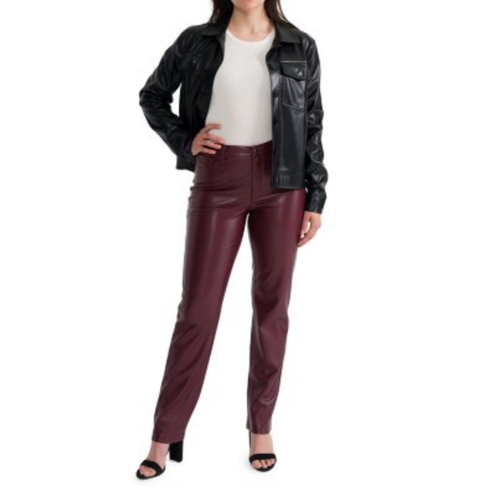 Joie Faux Leather Pants Red Size 6